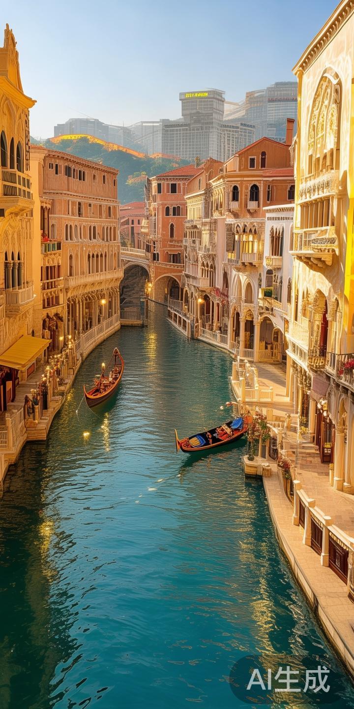 澳门威尼斯度假村以其逼真的意大利威尼斯风情而闻名，